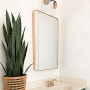 Зеркало в золотой металлической раме Айрон в интернет-магазине «Зеркала с подсветкой» фото